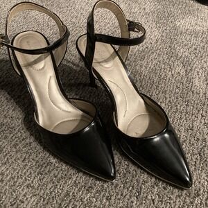 Bandolino Ginata Womens Strappy Spike Pumps Heels 9 M US Black Dressy Shoes